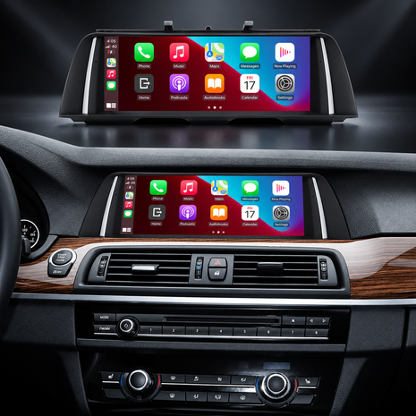 Apple CarPlay & Android Auto-skärm 10,25” – BMW 5-serie F10/F11 (CIC/NBT)