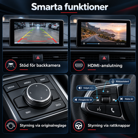 Trådlös Apple CarPlay & Android Auto-modul – Audi A4 B9 / A5 / Q5 / Q7 (2016–2019)